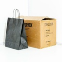 كيس #4 اسود ورق ابيض بيد ملفوفه 200 حبة 