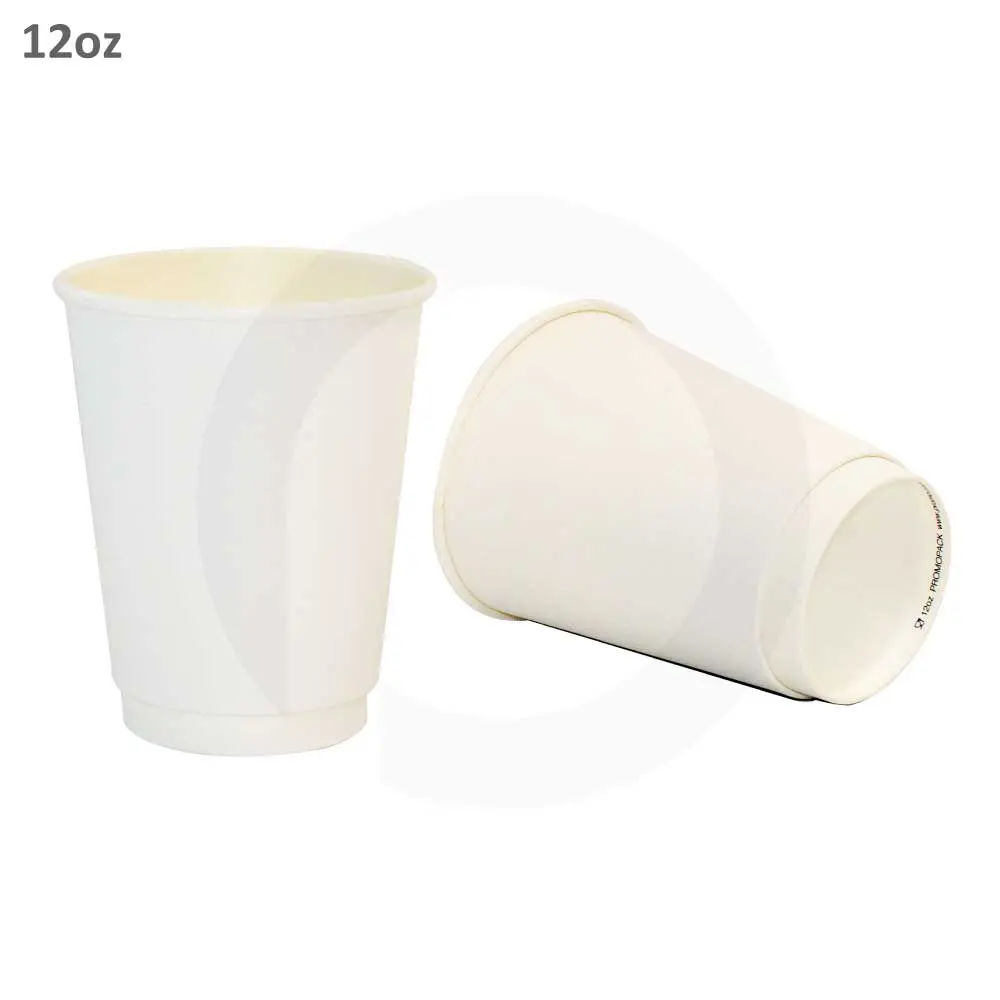 12oz Double Wall White Paper Cup 500/ctn