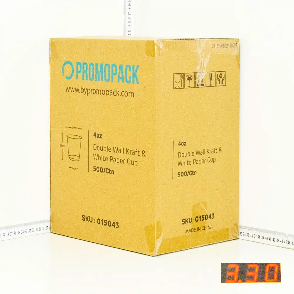 4oz Double Wall Kraft & White Paper Cup 500/ctn