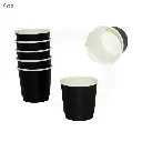Black - 4oz Double Wall White Paper Cup 500/ctn