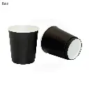 Black - 6oz Double Wall White Paper Cup 500/ctn