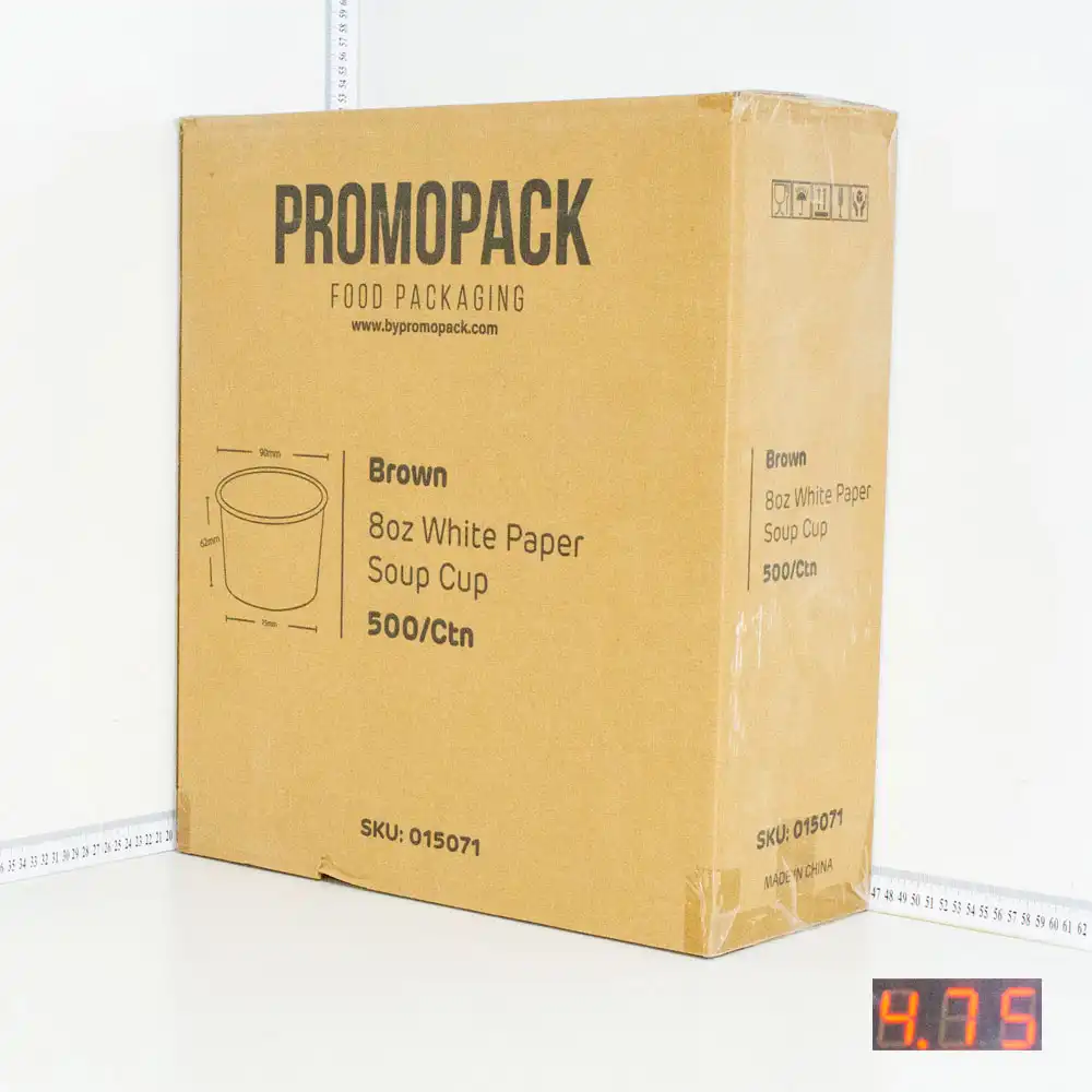 Brown - 8oz White Paper Soup Cup 500/ctn