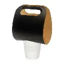 Black - 1 Cup Kraft Paper Holder 14×39cm 500/ctn