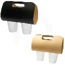 2 Cup Kraft Paper Holder 240×385cm 500/ctn
