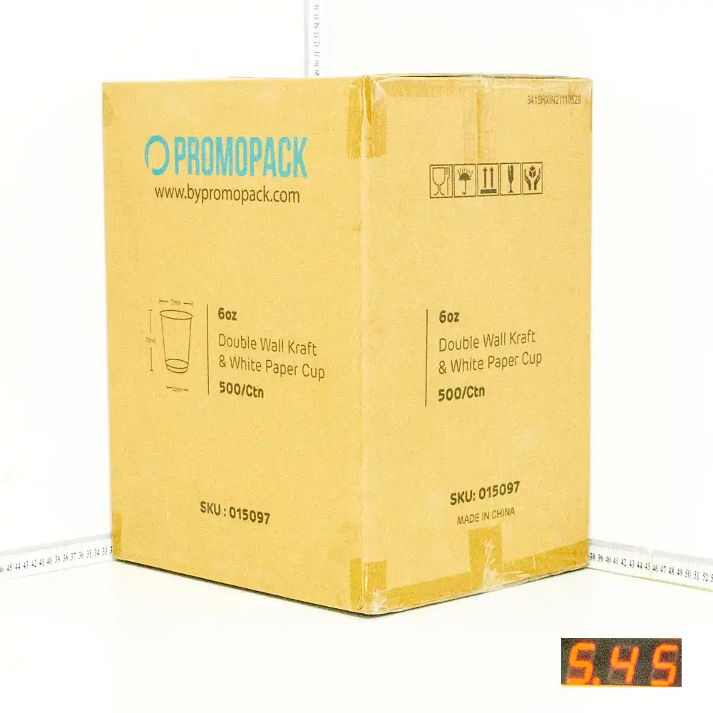 6oz Double Wall White Paper Cup 500/ctn