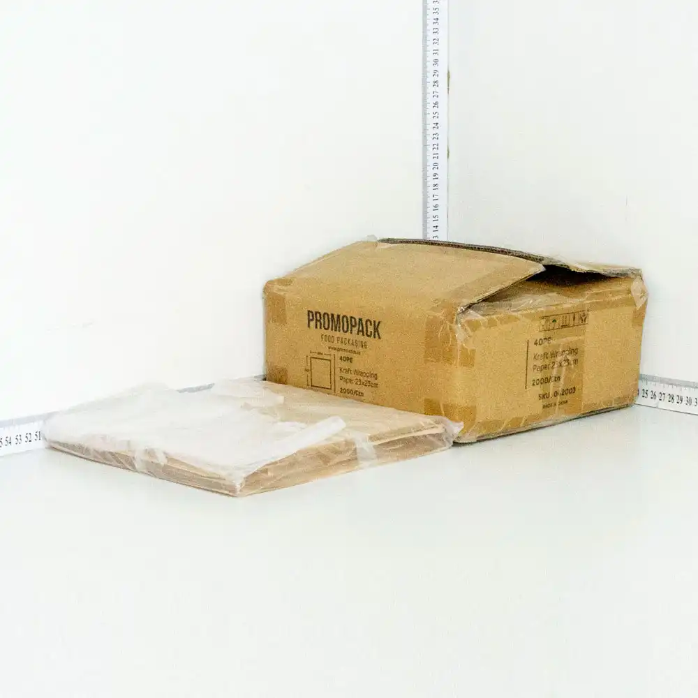 40PE Kraft Wrapping Paper 23×23cm 2000/ctn