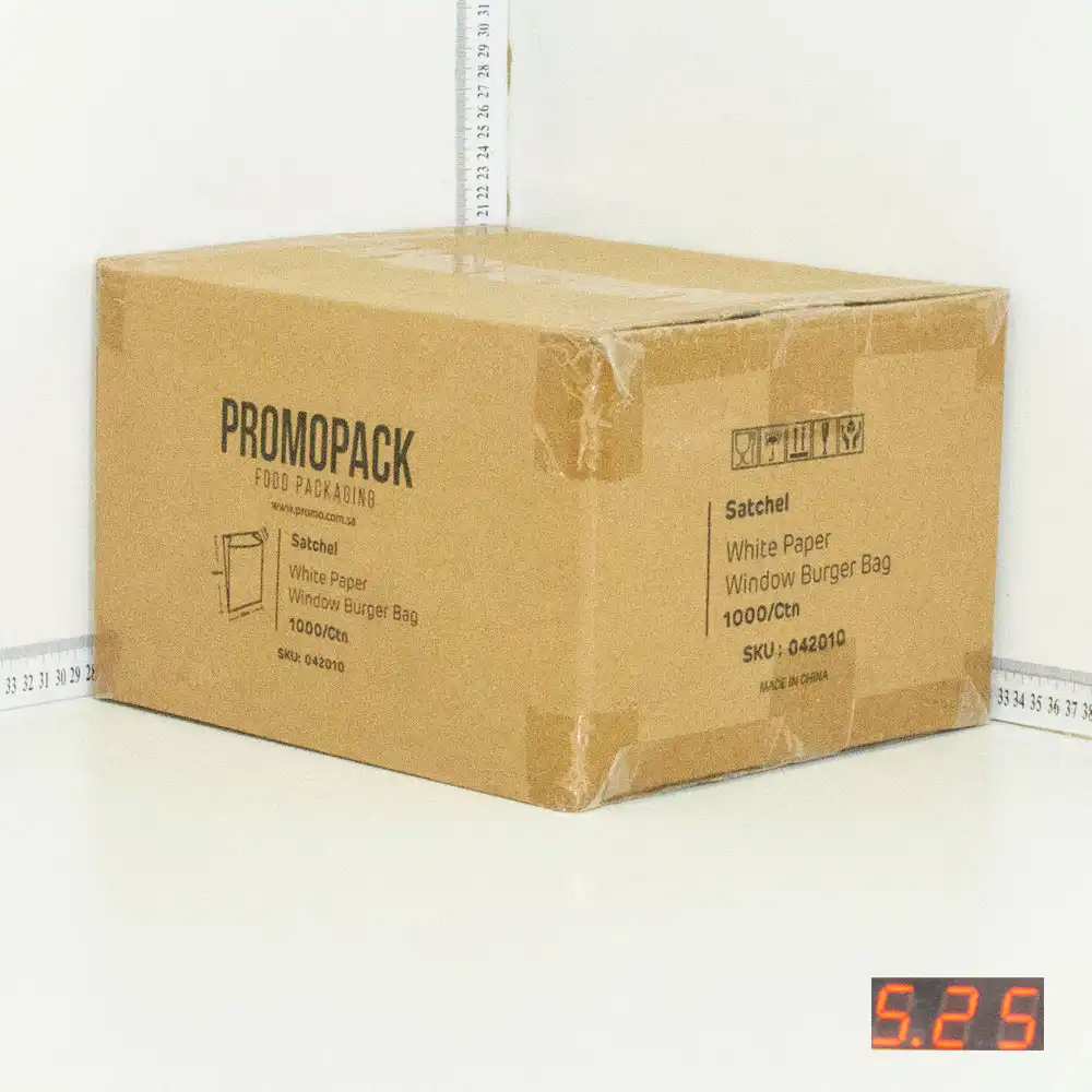 Satchel White Paper Window Bag 12×7×29 cm 1000/ctn