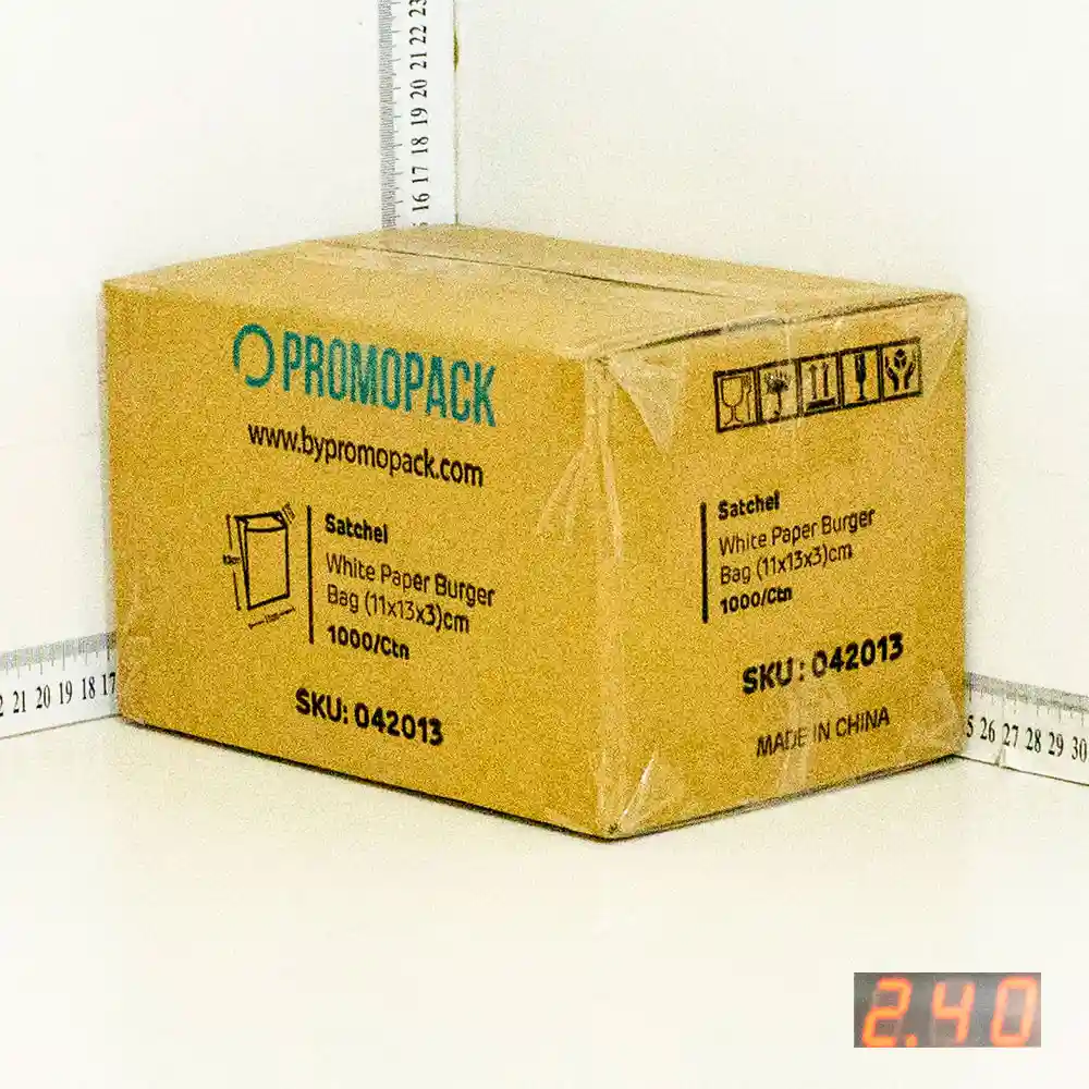 11×3×13cm Satchel White Paper Bag 1000/ctn