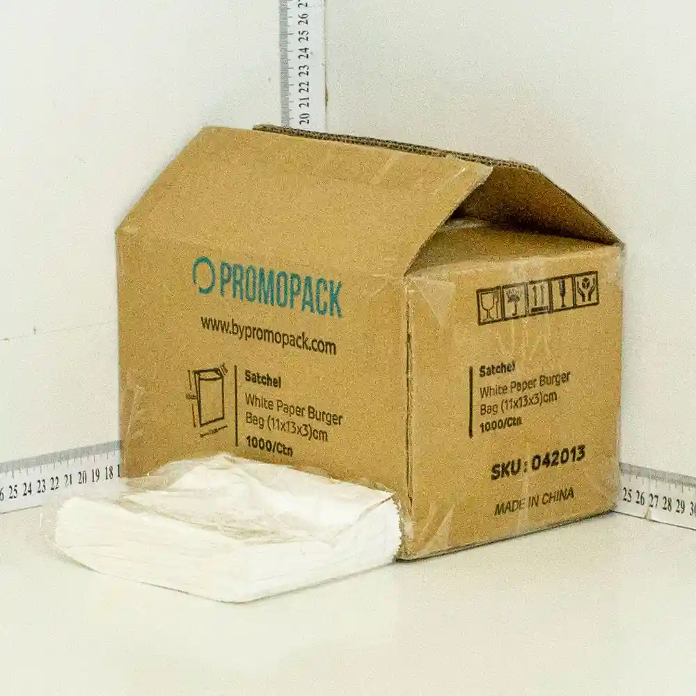 11×3×13cm Satchel White Paper Bag 1000/ctn