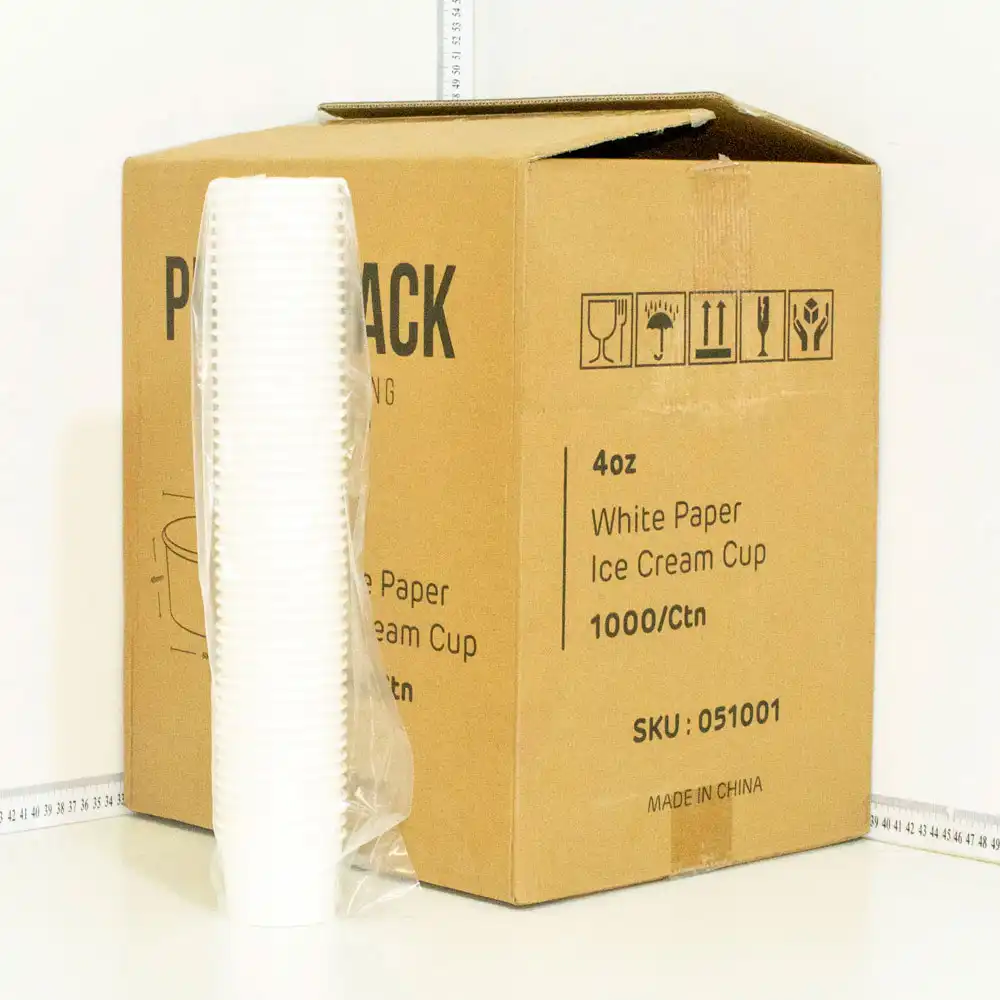 4oz White Paper Ice Cream Cup 1000/ctn