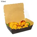 Black - 700ml A Kraft Paper Lunch Box 200/ctn