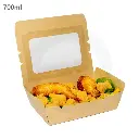 700ml W Kraft Paper Window Lunch Box 200/ctn