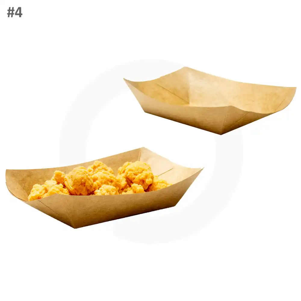 #4 Kraft Paper Food Tray 500/ctn