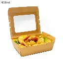 900ml W Kraft Paper Window Lunch Box 200/ctn