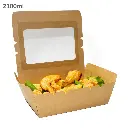 2100ml W Kraft Paper Window Lunch Box 200/ctn