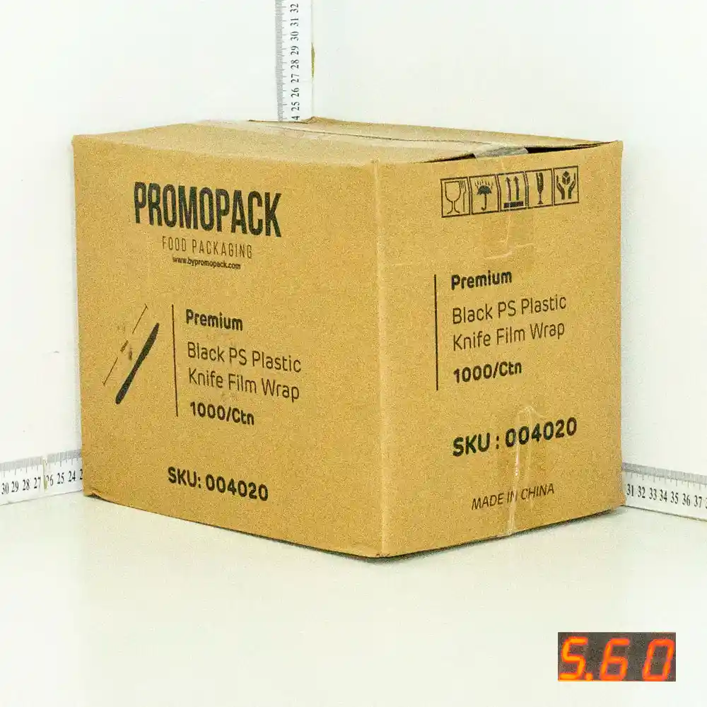 Premium Black PS Plastic Knife Film Wrap 1000/ctn