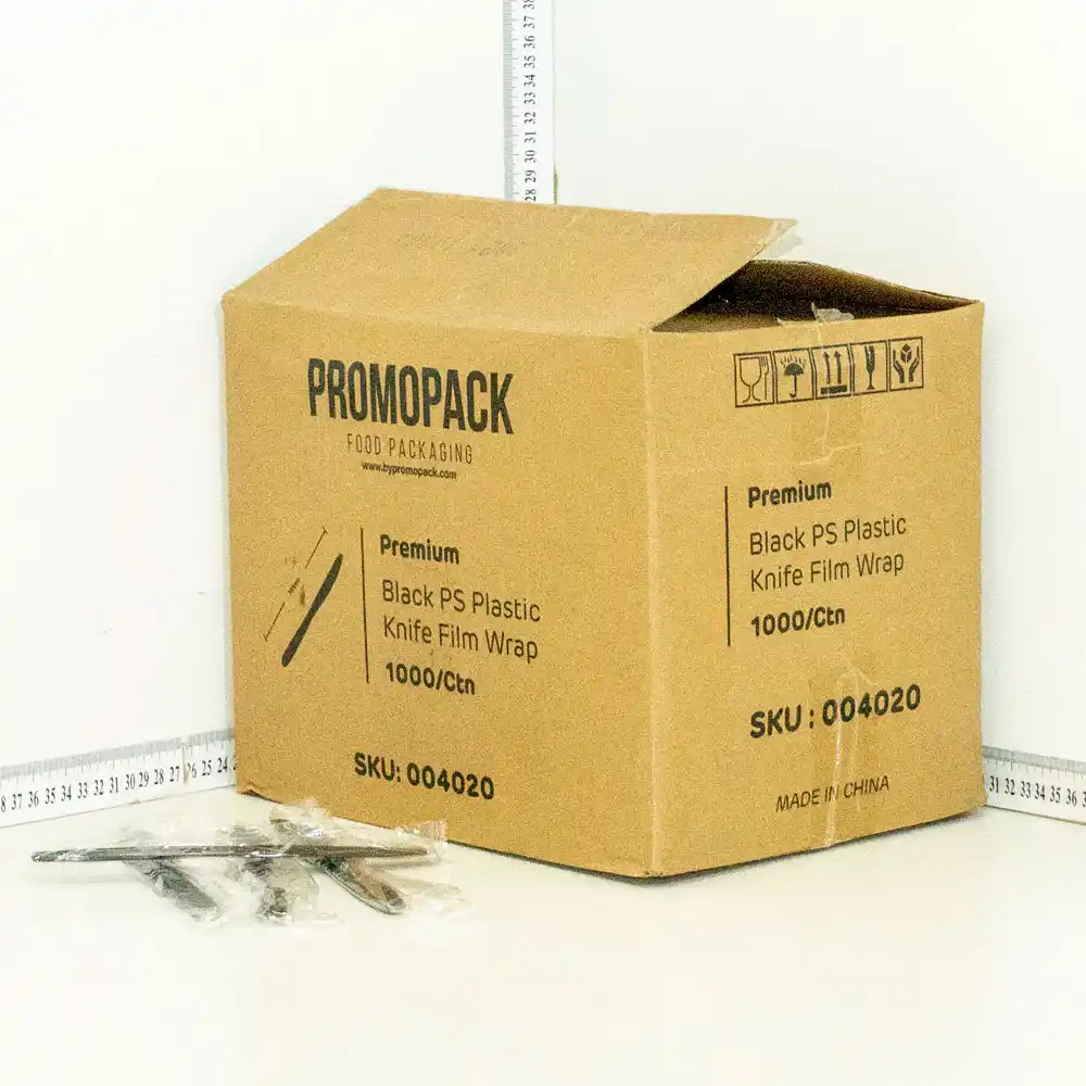 Premium Black PS Plastic Knife Film Wrap 1000/ctn