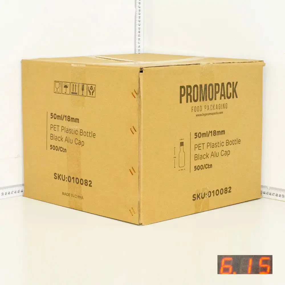 50ml PET Plastic Bottle Matte Black Alu Cap 500/ctn