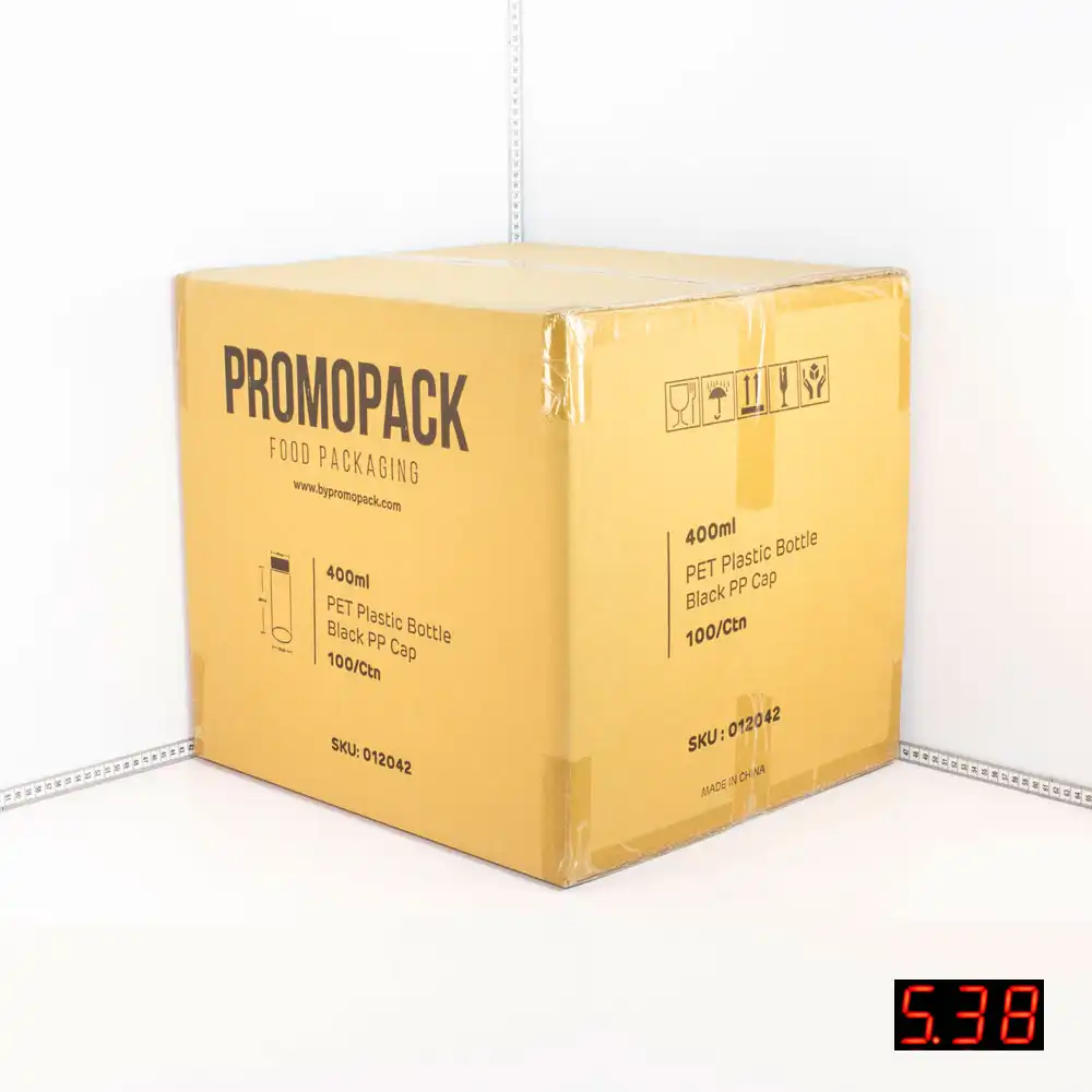 400ml PET Plastic Bottle with Black PP Cap 100/ctn