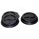 90mm PS Plastic Black Matt No Cap Lid 1000/ctn