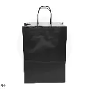 Black - #4 White Paper Twisted Handle Bag 200/ctn
