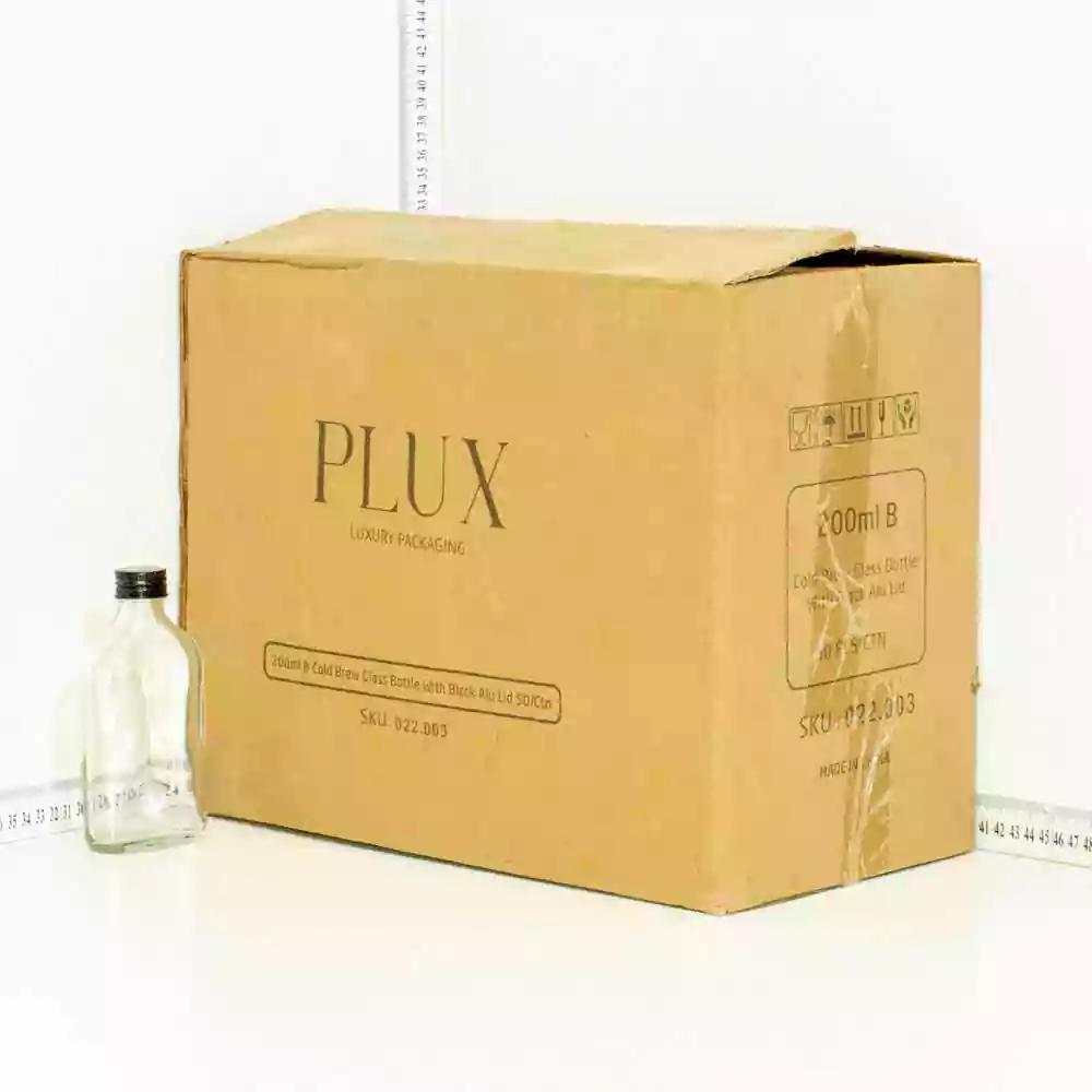 200ml B Cold Brew Glass Bottle Black Alu Cap 50/ctn