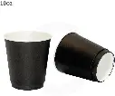 Black - 10oz Double Wall White Paper Cup 500/ctn