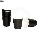Black - 10oz Double Wall White Paper Cup 500/ctn