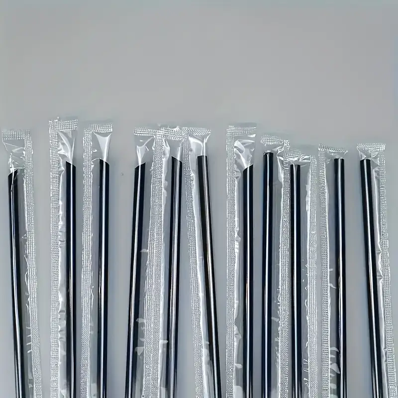 6×210mm Black Spike Straw Film Wrap 4000/Ctn