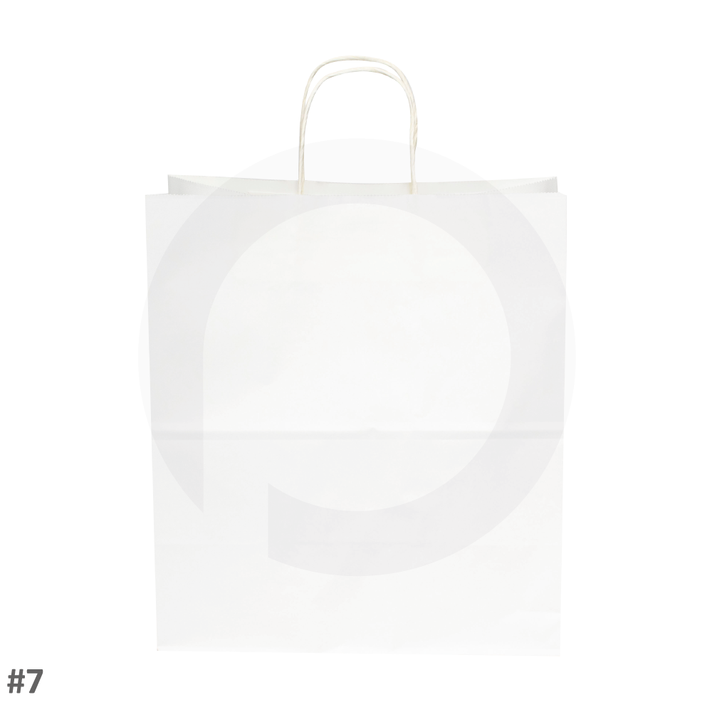 #7 White Paper Twisted Handle Bag 200/ctn