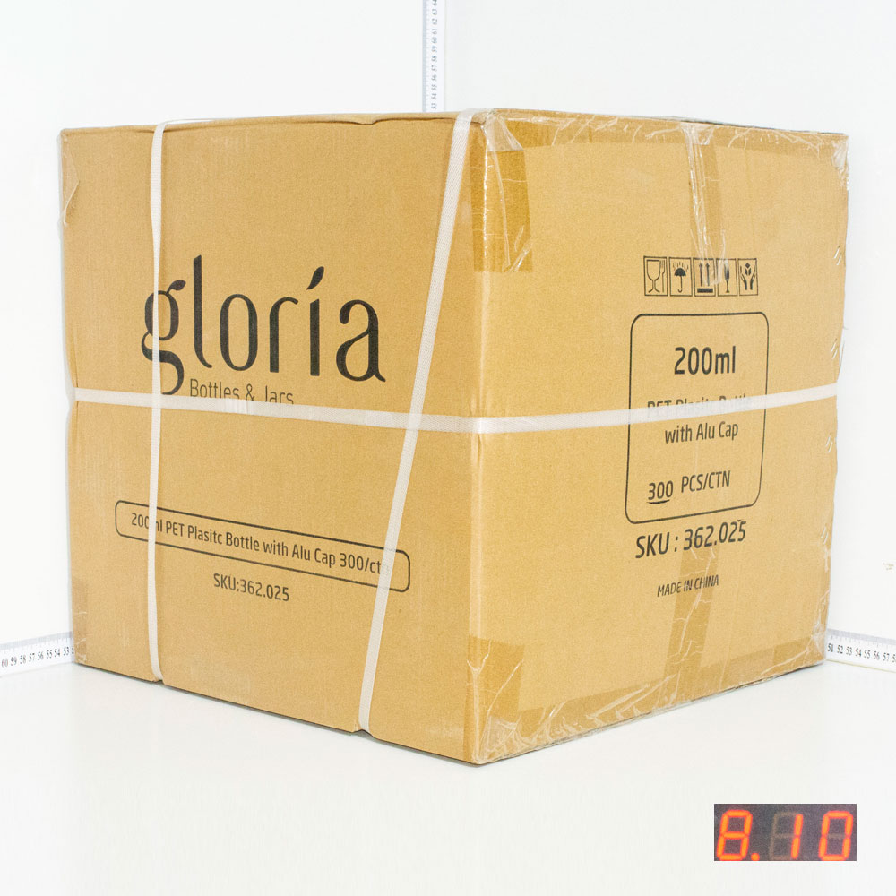 200ml PET Plastic Bottle with Alu Cap 300/ctn