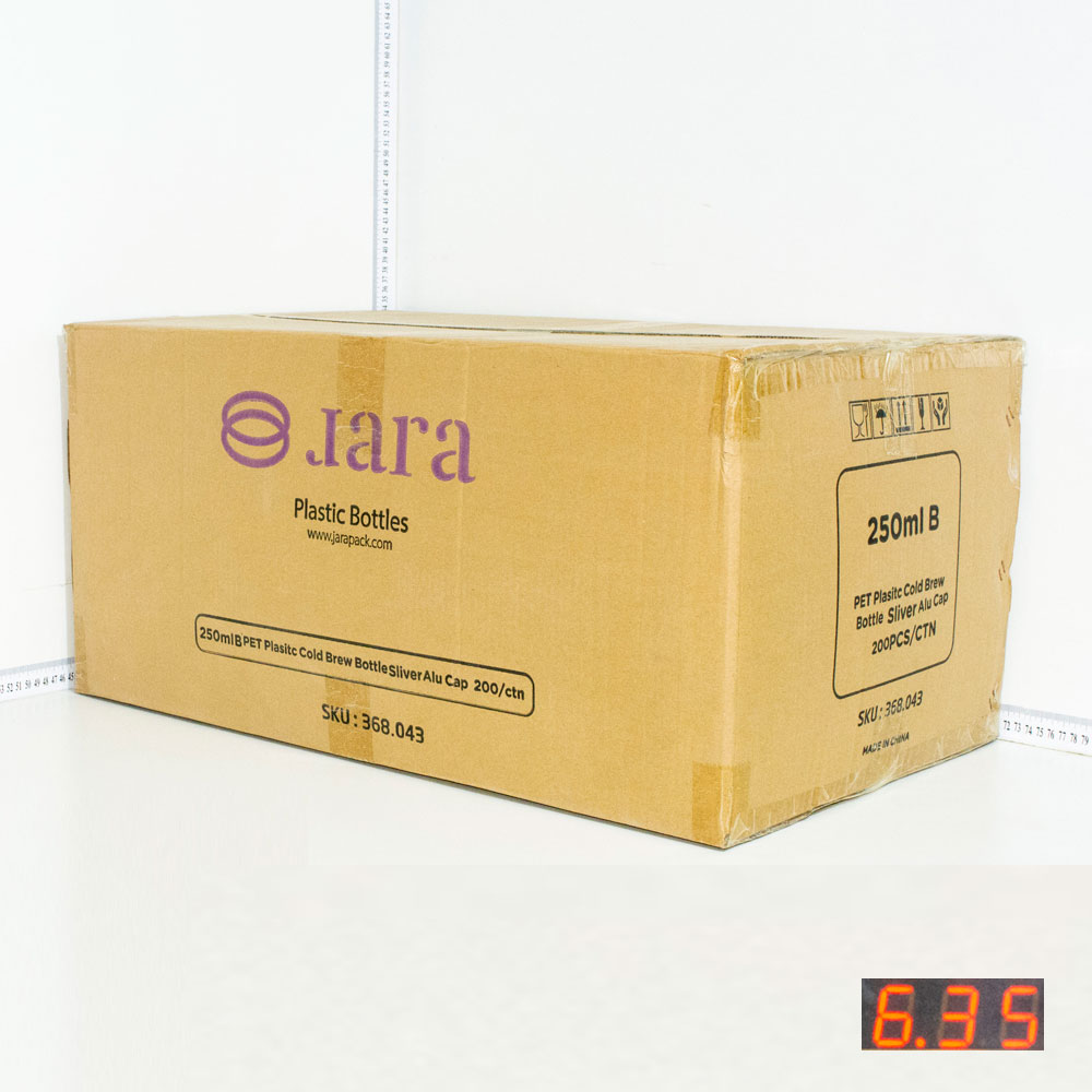 250ml B PET Plastic Cold Brew Bottle Silver Alu Cap 200/ctn