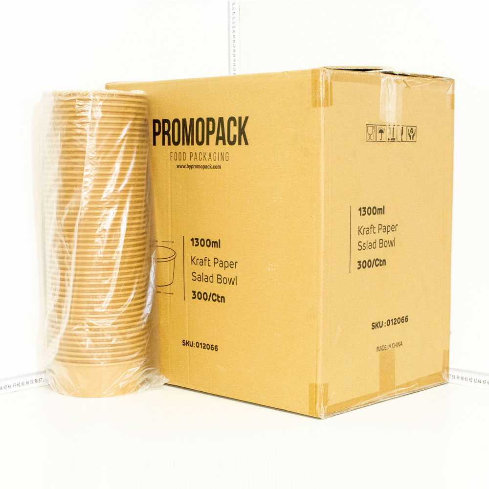 1300ml Kraft Paper Salad Bowl 300/ctn