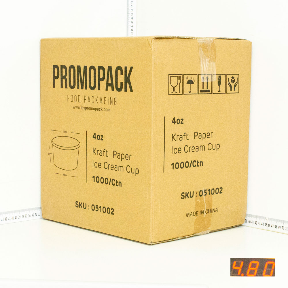 4oz Kraft Paper Ice Cream Cup 1000/ctn
