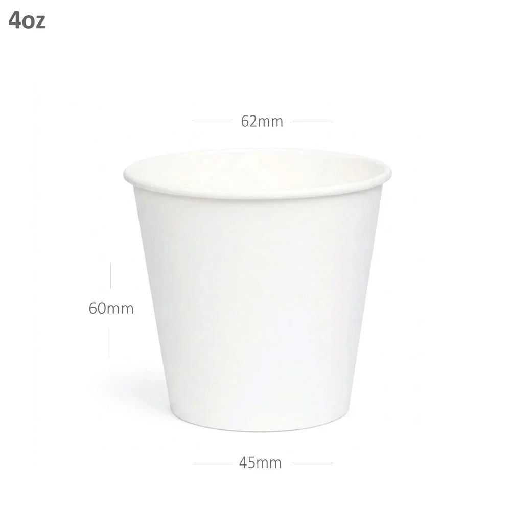 4oz Single Wall White Paper Cup 1000/ctn