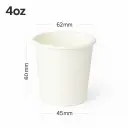 4oz Single Wall White Paper Cup 1000/ctn