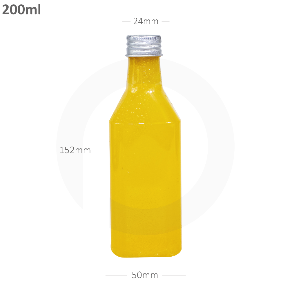 200ml PET Plastic Bottle with Alu Cap 300/ctn
