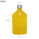 250ml D PET Plastic Cold Brew Bottle Sliver Alu Cap 200/ctn