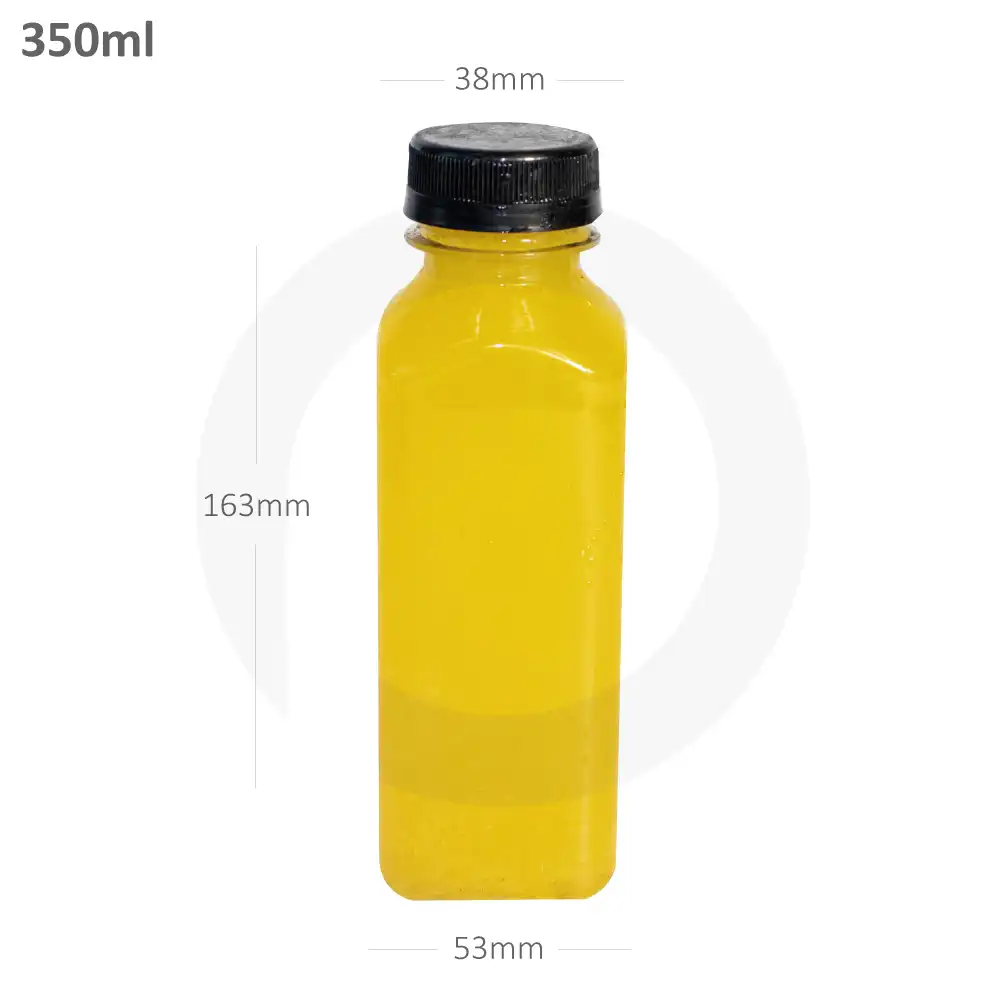 350ml PET Plastic Bottle Black Plastic Cap 200/ctn
