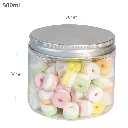 500ml/90mm PET Plastic Jar Alu Cap 100/ctn