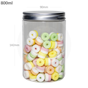 800ml/90mm PET Plastic Jar Alu Cap 100/ctn