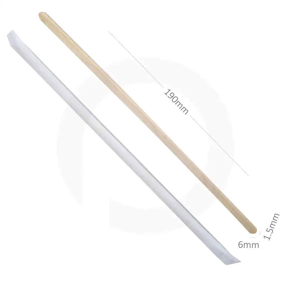 190mm Wooden Coffee Stirrer Paper Wrap 2000/ctn