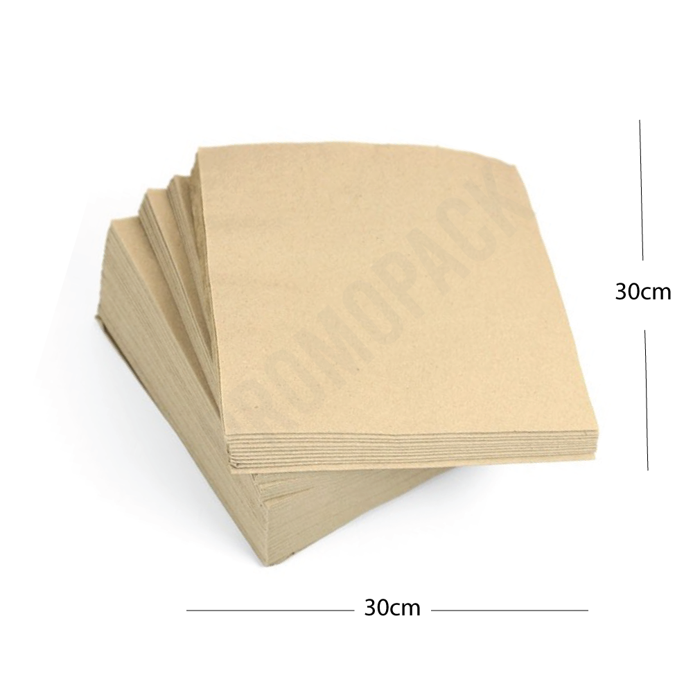 [444001] Brown Paper Napkin 30x30cm 1Ply 4000/ctn