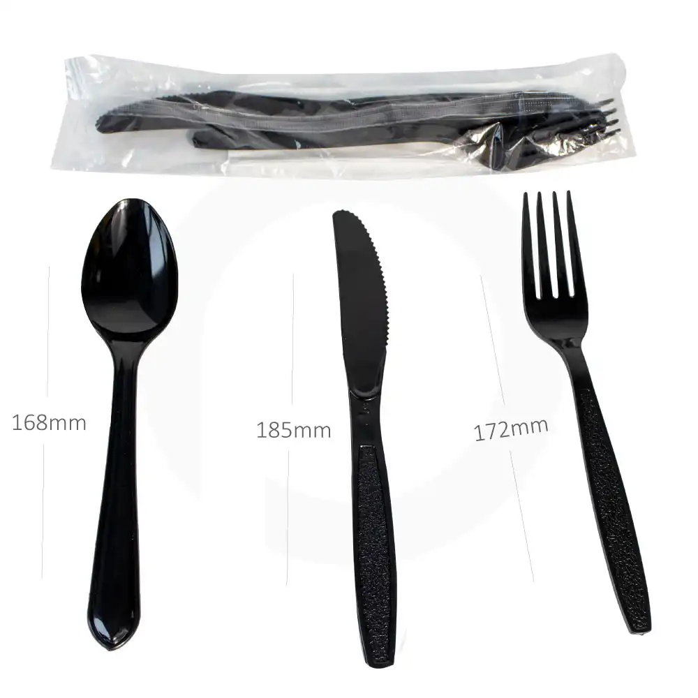 Black PS Plastic Food Kit Film Wrap 500/ctn