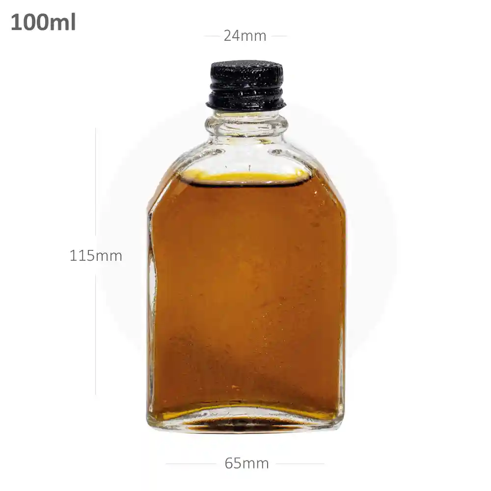 100ml A Cold Brew Clear Glass Bottle Black Alu Cap 60/ctn