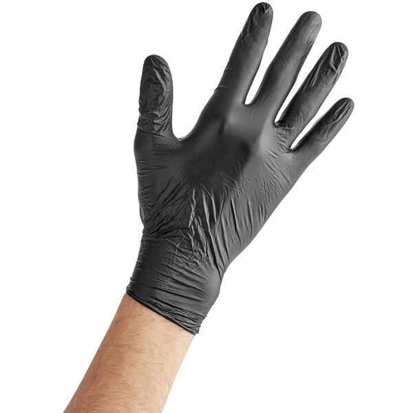 XLarge Black Vinyl Gloves 10box/ctn