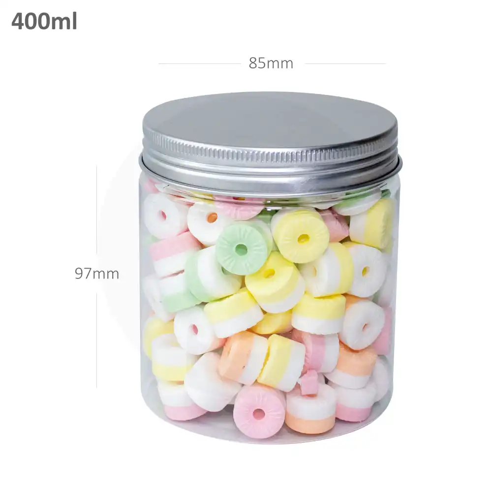 400ml/85mm PET Plastic Jar Alu Cap 100/ctn