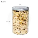 800ml/90mm PET Plastic Jar Alu Cap 100/ctn