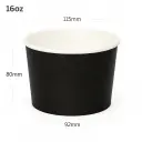 Black - 16oz White Paper Soup Cup 500/ctn