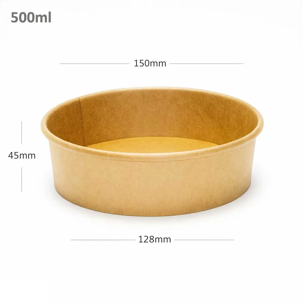 [012073] 500ml Paper Salad Bowl 300/ctn